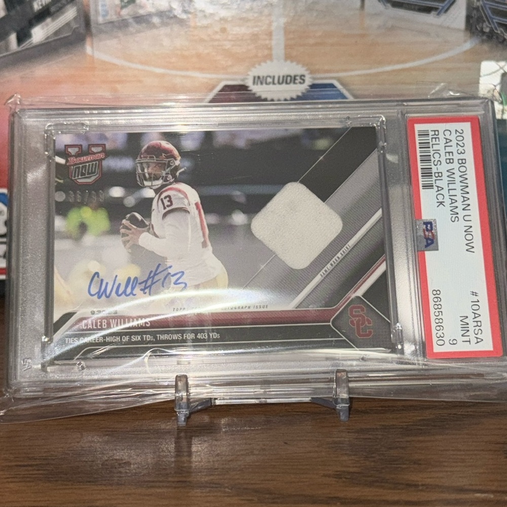 2023 Caleb Williams Topps U NOW RELICS BLACK  Auto💯🔥🔥🔥🔥🔥